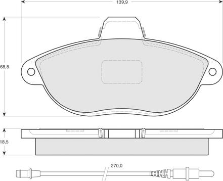 Procodis France PF1335 - Тормозные колодки, дисковые, комплект autodnr.net