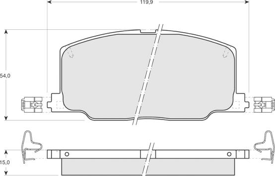 Procodis France PF1369 - Гальмівні колодки, дискові гальма autocars.com.ua