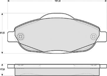 Procodis France PF1466 - Тормозные колодки, дисковые, комплект autodnr.net