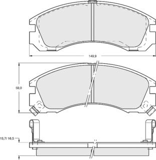 Procodis France PF1503 - Тормозные колодки, дисковые, комплект autodnr.net