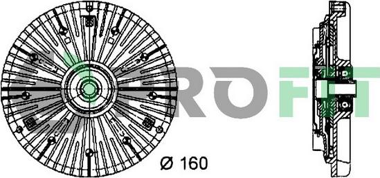 Profit 1720-3011 - Зчеплення, вентилятор радіатора autocars.com.ua