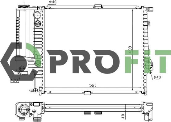 Profit 1740-0063 - Радиатор, охлаждение двигателя autodnr.net