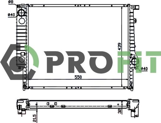 Profit 1740-0064 - Радиатор, охлаждение двигателя autodnr.net