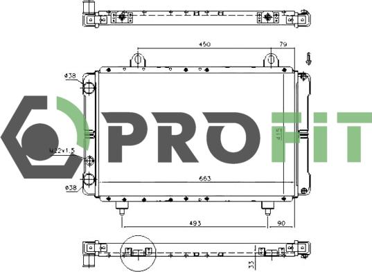 Profit 1740-0083 - Радиатор, охлаждение двигателя avtokuzovplus.com.ua