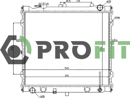 Profit 1740-0150 - Радіатор, охолодження двигуна autocars.com.ua