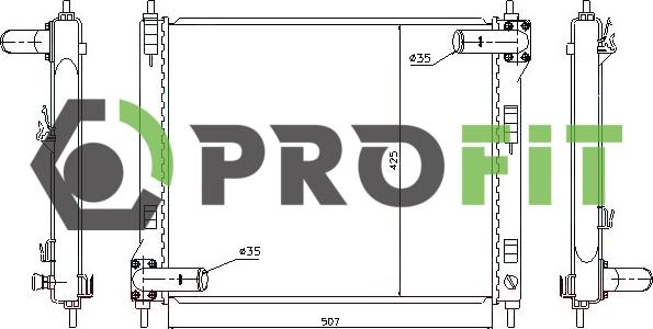 Profit 1740-0270 - Радиатор, охлаждение двигателя avtokuzovplus.com.ua