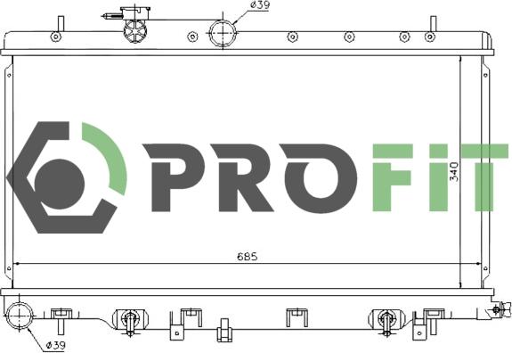 Profit 1740-0350 - Радиатор, охлаждение двигателя avtokuzovplus.com.ua