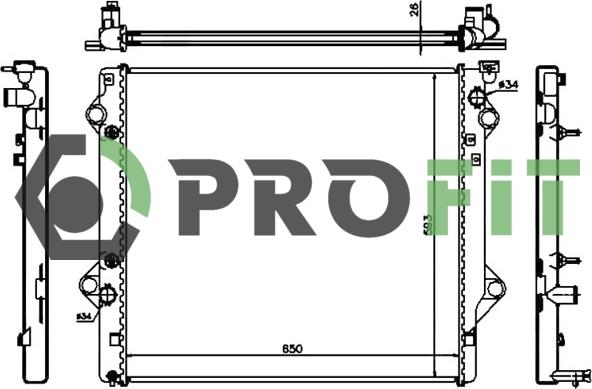 Profit 1740-0403 - Радиатор, охлаждение двигателя autodnr.net