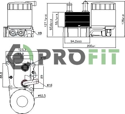 Profit 1745-0012 - Масляний радіатор, рухове масло autocars.com.ua