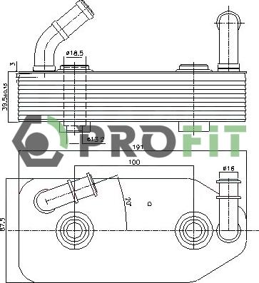 Profit 1745-0050 - Масляный радиатор, двигательное масло avtokuzovplus.com.ua