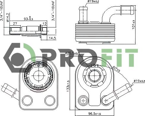 Profit 1745-0056 - Масляний радіатор, рухове масло autocars.com.ua