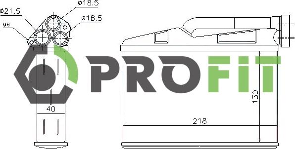 Profit 1760-0066 - Теплообмінник, опалення салону autocars.com.ua
