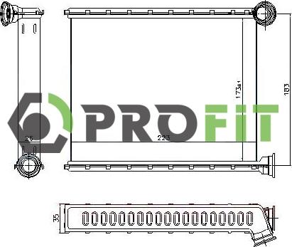 Profit 1760-0093 - Теплообмінник, опалення салону autocars.com.ua