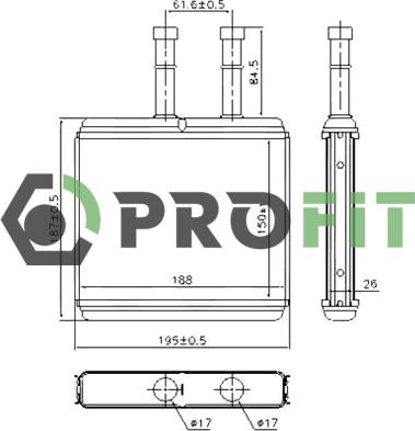 Profit 1760-0102 - Теплообменник, отопление салона autodnr.net