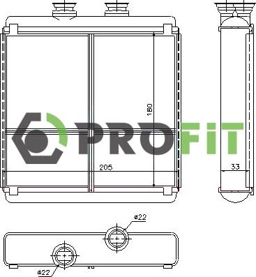 Profit 1760-0312 - Теплообменник, отопление салона avtokuzovplus.com.ua