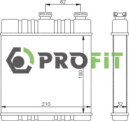 Profit 1760-0382 - Теплообмінник, опалення салону autocars.com.ua