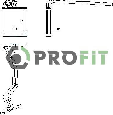 Profit 1760-0436 - Теплообменник, отопление салона avtokuzovplus.com.ua