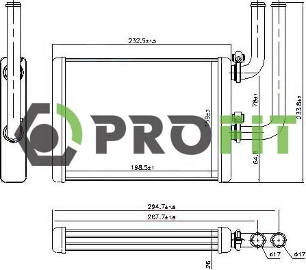 Profit 1760-0827 - Теплообмінник, опалення салону autocars.com.ua