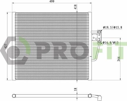 Profit 1770-0062 - Конденсатор, кондиціонер autocars.com.ua