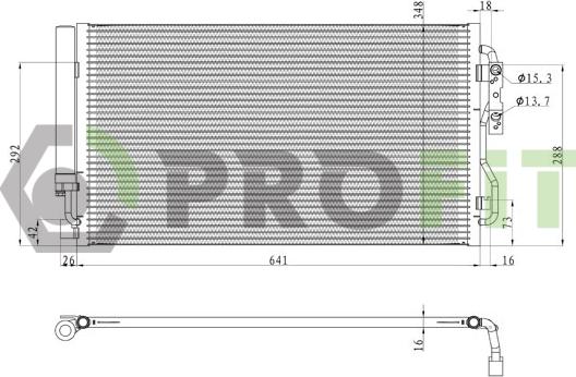 Profit 1770-0067 - Конденсатор, кондиціонер autocars.com.ua