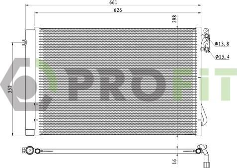 Profit 1770-0070 - Конденсатор, кондиціонер autocars.com.ua