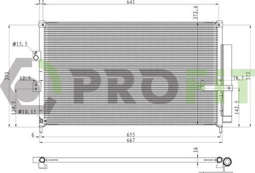 Profit 1770-0208 - Конденсатор кондиционера avtokuzovplus.com.ua