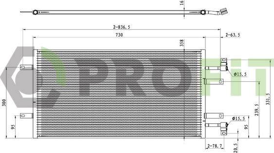 Profit 1770-0384 - Конденсатор кондиционера avtokuzovplus.com.ua