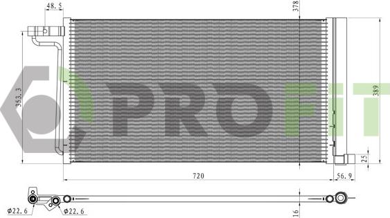 Profit 1770-0437 - Конденсатор, кондиціонер autocars.com.ua