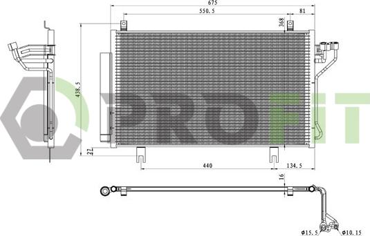Profit 1770-0536 - Конденсатор, кондиціонер autocars.com.ua