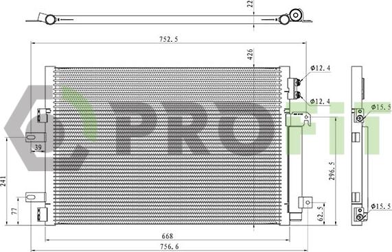 Profit 1770-0563 - Конденсатор, кондиціонер autocars.com.ua