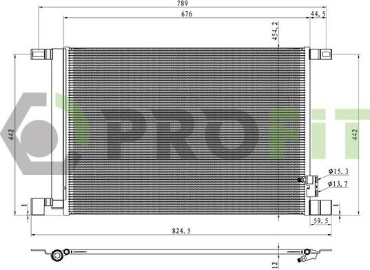 Profit 1770-0584 - Конденсатор, кондиціонер autocars.com.ua