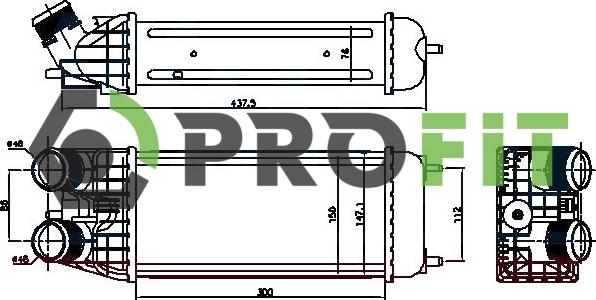 Profit 1780-0158 - Интеркулер autocars.com.ua