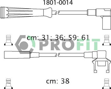 Profit 1801-0014 - Комплект проводов зажигания autodnr.net