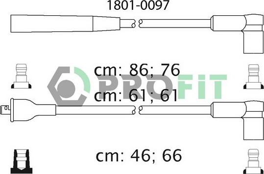 Profit 1801-0097 - Комплект проводов зажигания autodnr.net