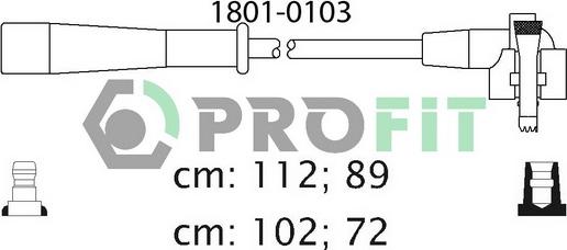 Profit 1801-0103 - Комплект проводов зажигания avtokuzovplus.com.ua