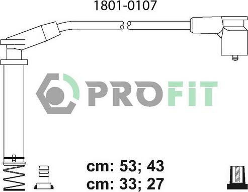 Profit 1801-0107 - Комплект проводів запалювання autocars.com.ua