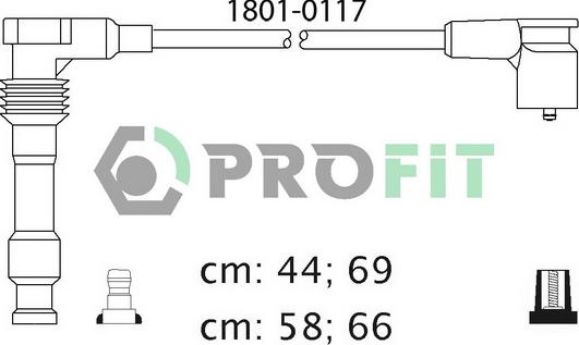 Profit 1801-0117 - Комплект проводов зажигания avtokuzovplus.com.ua
