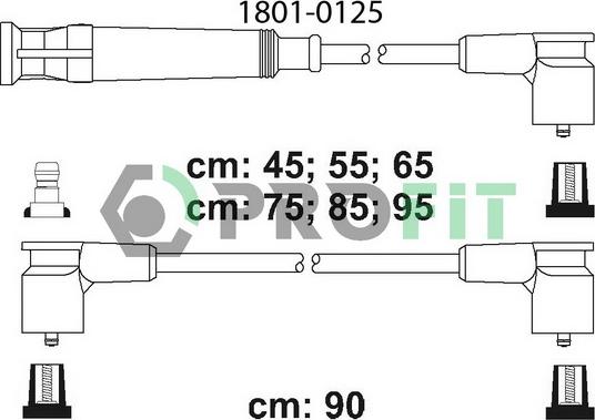 Profit 1801-0125 - Комплект проводів запалювання autocars.com.ua