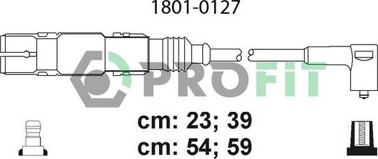 Profit 1801-0127 - Комплект проводів запалювання autocars.com.ua