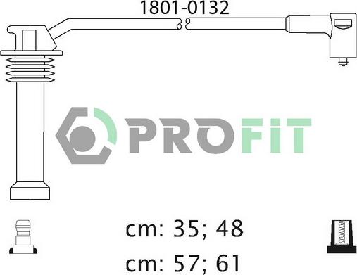 Profit 1801-0132 - Комплект проводів запалювання autocars.com.ua