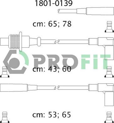 Profit 1801-0139 - Комплект проводів запалювання autocars.com.ua