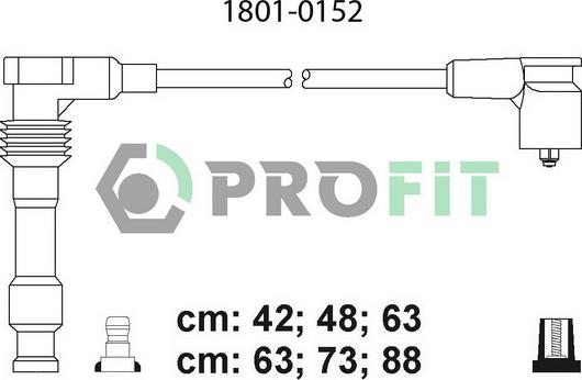 Profit 1801-0152 - Комплект проводов зажигания avtokuzovplus.com.ua