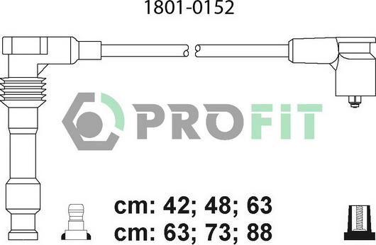 Profit 1801-0152 - Комплект проводів запалювання autocars.com.ua