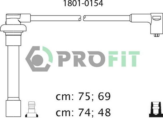 Profit 1801-0154 - Комплект проводів запалювання autocars.com.ua