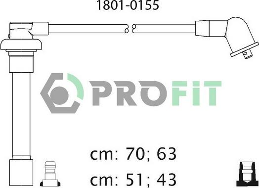 Profit 1801-0155 - Комплект проводов зажигания avtokuzovplus.com.ua