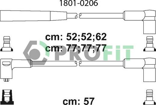 Profit 1801-0206 - Комплект проводов зажигания avtokuzovplus.com.ua