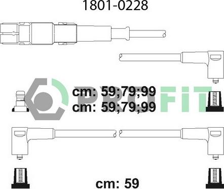 Profit 1801-0228 - Комплект проводів запалювання autocars.com.ua