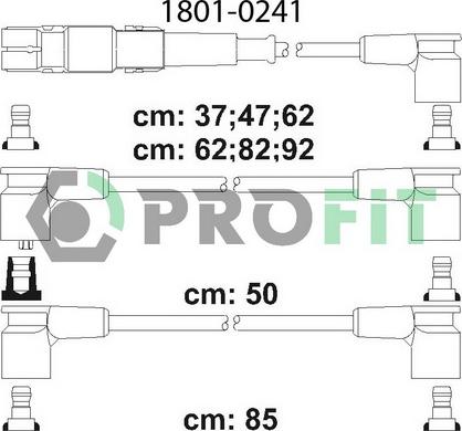 Profit 1801-0241 - Комплект проводів запалювання autocars.com.ua