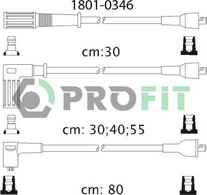 Profit 1801-0346 - Комплект проводів запалювання autocars.com.ua