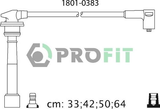 Profit 1801-0383 - Комплект проводів запалювання autocars.com.ua